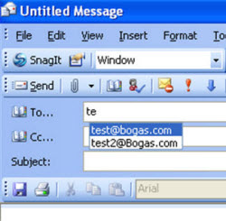 Wrong email address