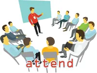 Định nghĩa & cách phát âm từ attend