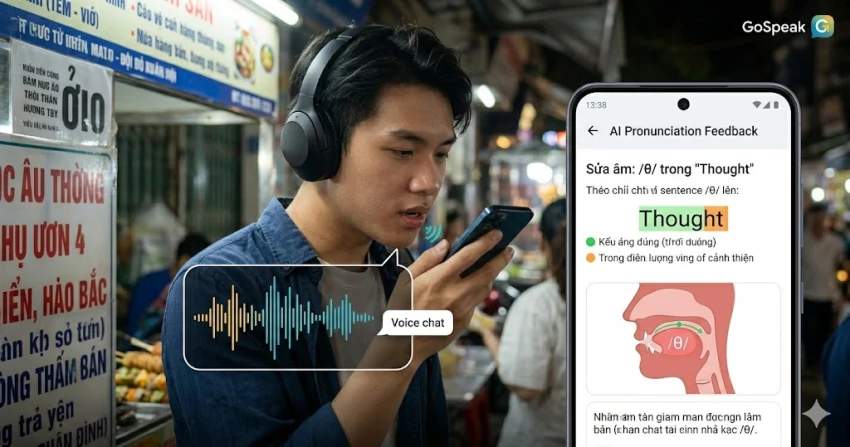GoSpeak: Ứng dụng học tiếng Anh “nói thật – học thật” dành cho người bận rộn