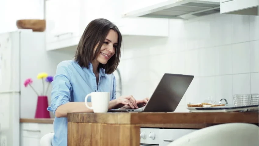 She came home, switched on the computer and checked her e-mails