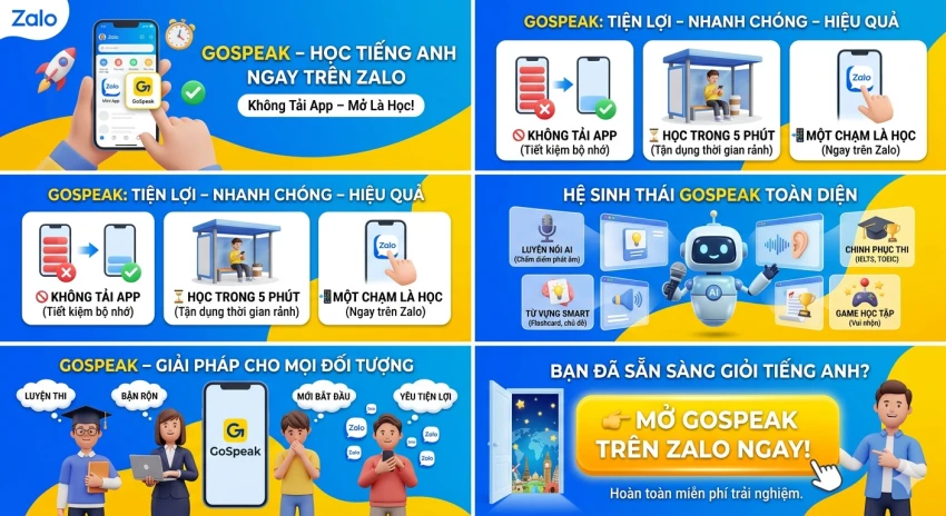 Master English with GoSpeak on Zalo – The Ultimate Solution for Busy Learners