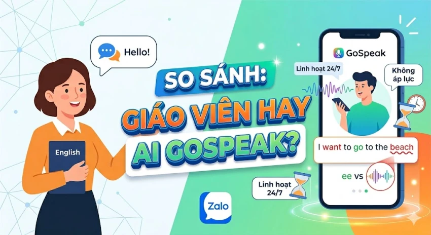 So sánh Luyện nói với Giáo viên và AI GoSpeak: Lựa chọn nào tối ưu cho bạn?